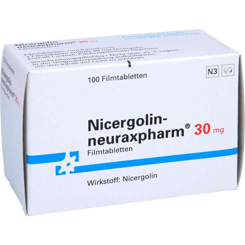 Nicergolin neuraxpharm 30 mg Filmtabletten 100 stk von neuraxpharm Arzneimittel GmbH PZN 01267188