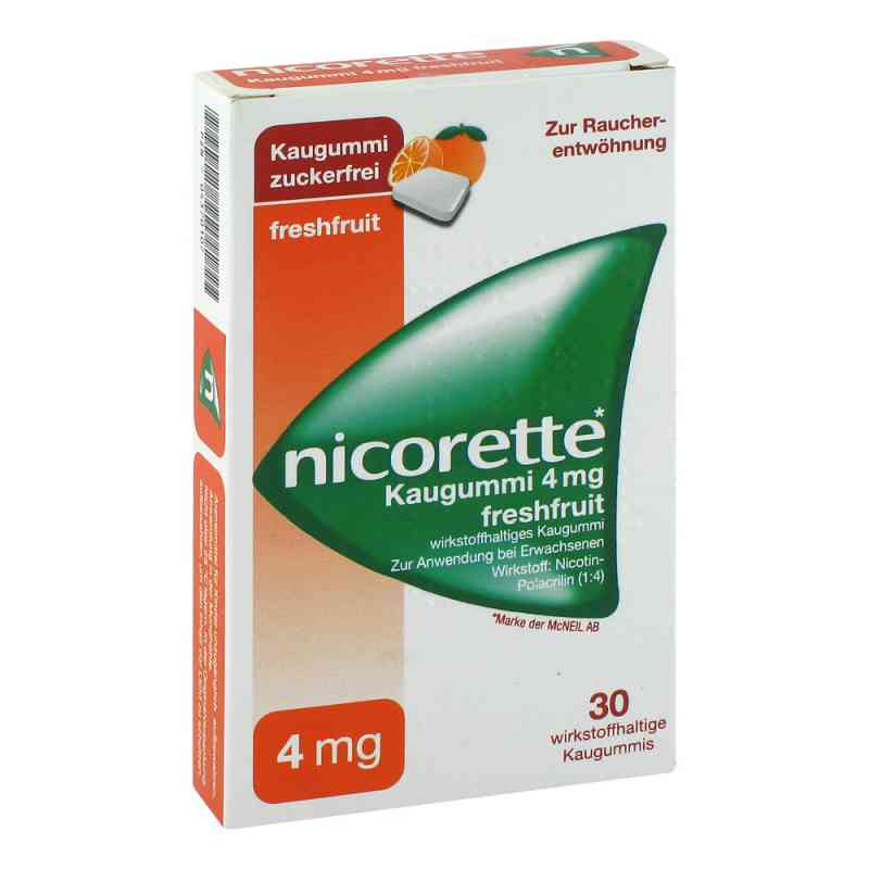 Nicorette 4mg freshfruit 30 stk von EMRA-MED Arzneimittel GmbH PZN 04370107