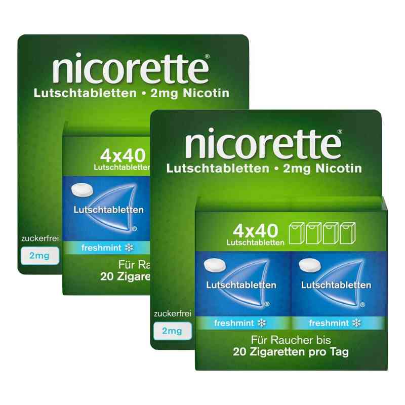 nicorette® Lutschtabletten 2 mg freshmint 2x160 stk von Kenvue Germany GmbH (OTC) PZN 08106089
