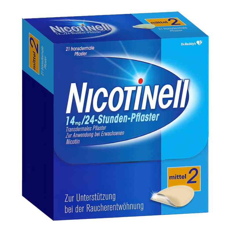 Nicotinell 14mg/24-Stunden-Nikotinpflaster, Mittel (2) 21 stk von Cooper Consumer Health Deutschland GmbH PZN 00110071