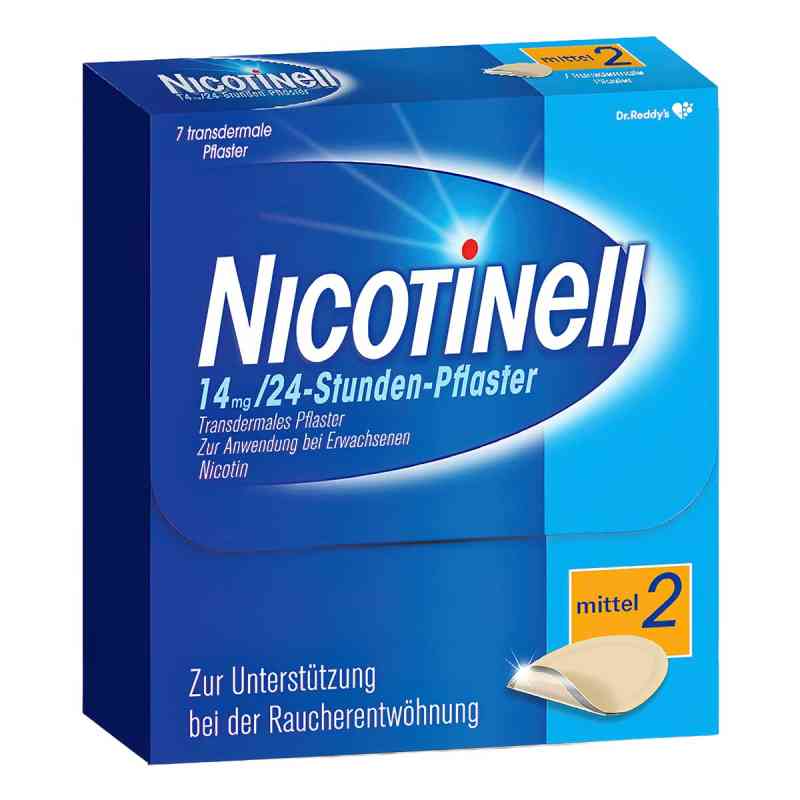 Nicotinell 14mg/24-Stunden-Nikotinpflaster, Mittel (2) 7 stk von Cooper Consumer Health Deutschland GmbH PZN 03764531