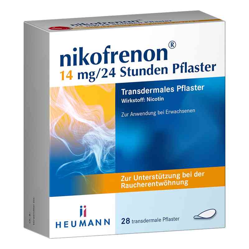 Nikofrenon 14 mg/24 Stunden Pflaster 28 stk von HEUMANN PHARMA GmbH & Co. Generica KG PZN 15993254
