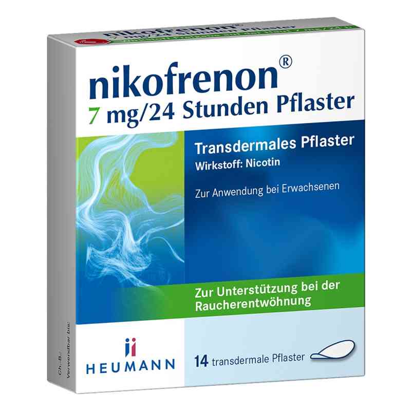 Nikofrenon 7 mg/24 Stunden Pflaster 14 stk von HEUMANN PHARMA GmbH & Co. Generica KG PZN 15993219