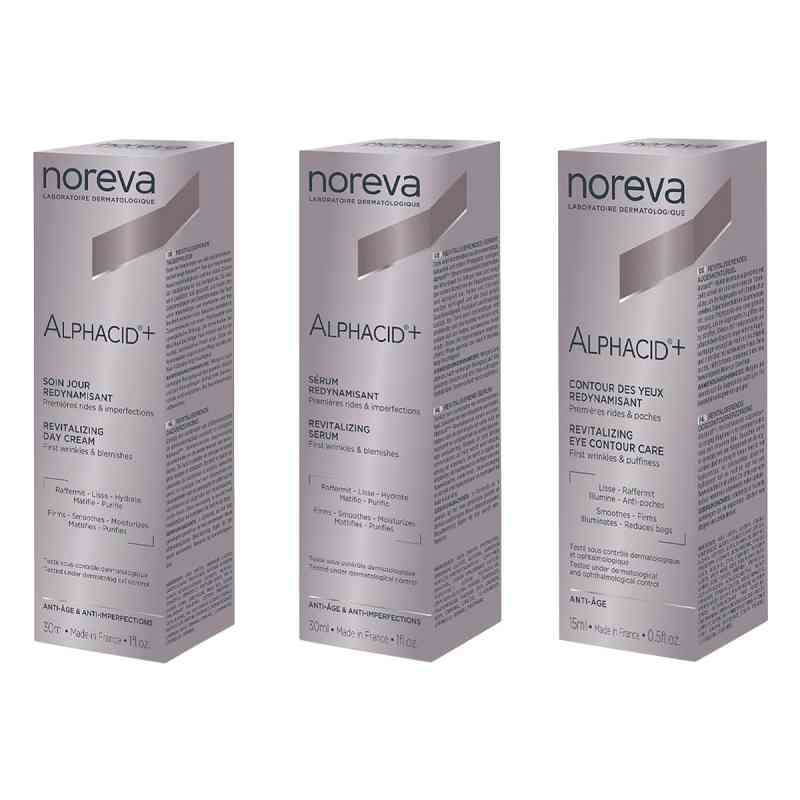 Noreva Alphacid+ Creme, Serum und Augenkonturgel 30+30+15 ml von Laboratoires Noreva GmbH PZN 08106782