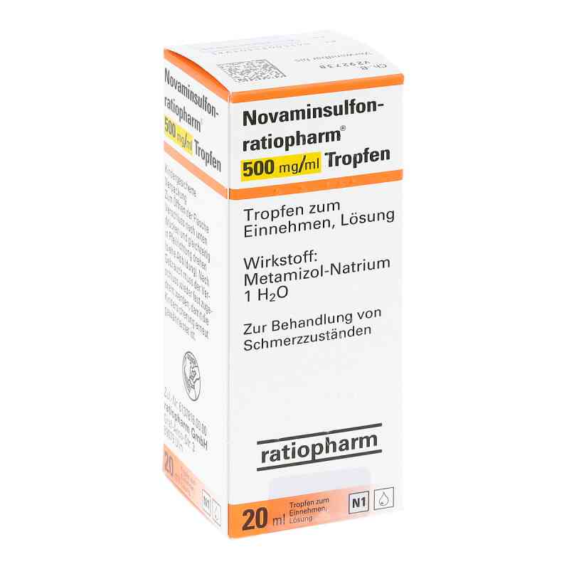 Novaminsulfon-ratiopharm 500mg/ml 20 ml von ratiopharm GmbH PZN 03530394