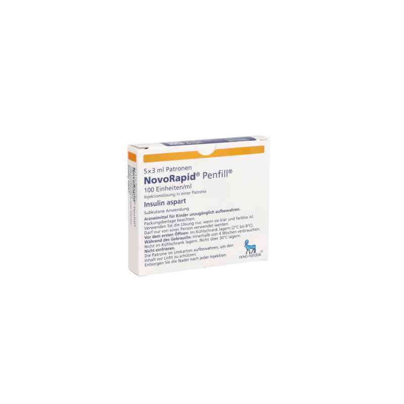 NovoRapid Penfill 100 Einheiten/ml 3ml 5X3 ml von Novo Nordisk Pharma GmbH PZN 00558707