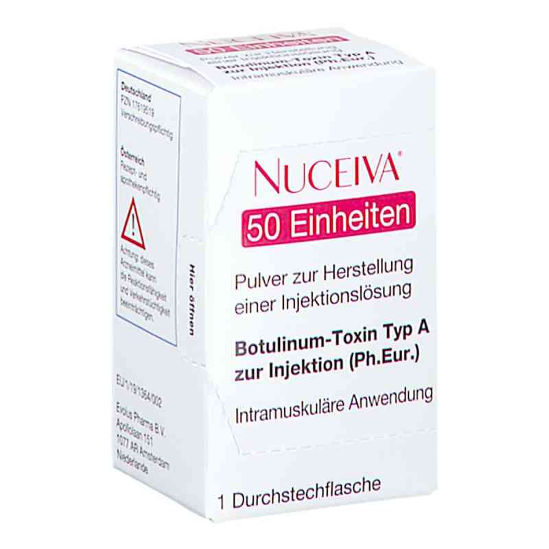 Nuceiva 50 Einheiten Plv.z.herst.e.inj.-lsg.dsfl. 1 stk von EVOLUS PHARMA B.V. PZN 17619519