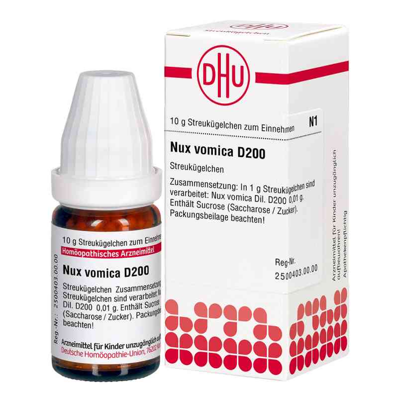 Nux Vomica D200 Globuli 10 g von DHU-Arzneimittel GmbH & Co. KG PZN 01780885