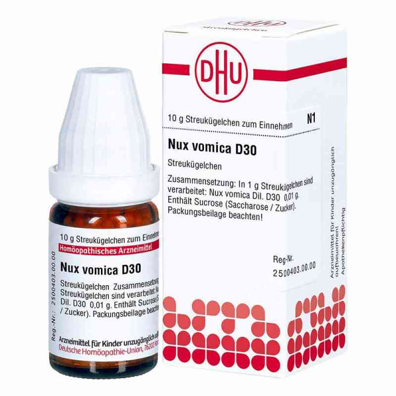 Nux Vomica D30 Globuli 10 g von DHU-Arzneimittel GmbH & Co. KG PZN 01780879