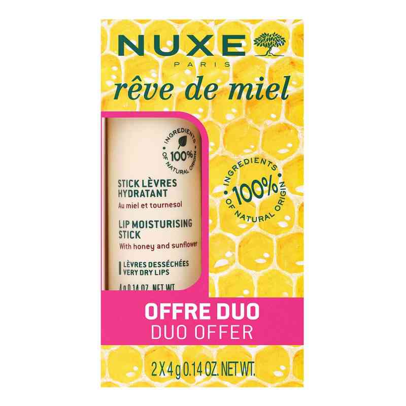 Nuxe Duo 25 Reve De Miel Lippenpflegestift 2X4 g von NUXE GmbH PZN 20015452
