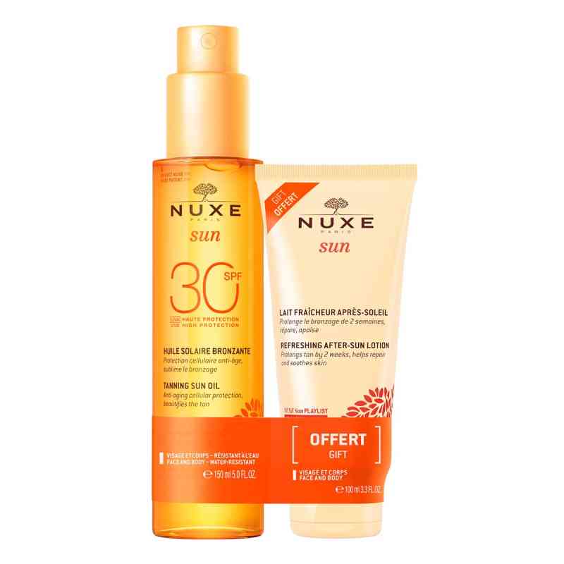 Nuxe Sun Set Sonnenöl LSF30 Gratis After-Sun 1 Pck von NUXE GmbH PZN 19539084