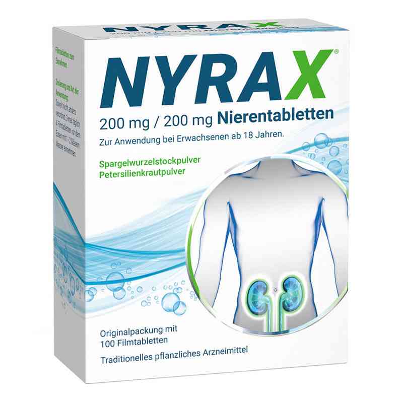 Nyrax 200 mg/200 mg Nierentabletten 100 stk von Heilpflanzenwohl GmbH PZN 15269883