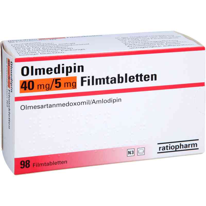 Olmedipin 40 mg/5 mg Filmtabletten 98 stk von ratiopharm GmbH PZN 13752664