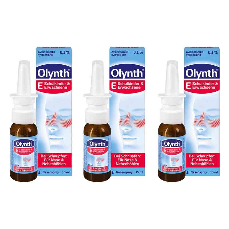 Olynth E 0,1 % Nasenspray Schulkinder und Erwachsene 3x15 ml von Kenvue Germany GmbH (OTC) PZN 08104390