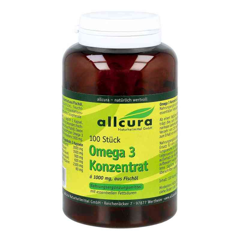 Omega 3 Konzentrat aus Fischöl 1000 mg Kapseln 100 stk von allcura Naturheilmittel GmbH PZN 09513712