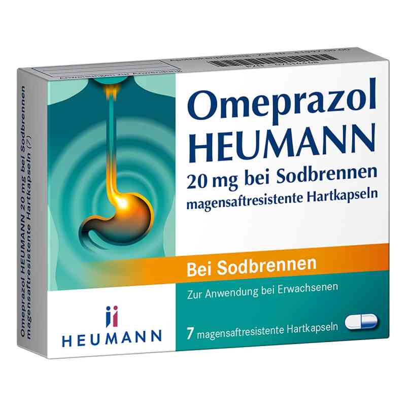 Omeprazol Heumann 20mg bei Sodbrennen 7 stk von HEUMANN PHARMA GmbH & Co. Generica KG PZN 07516468