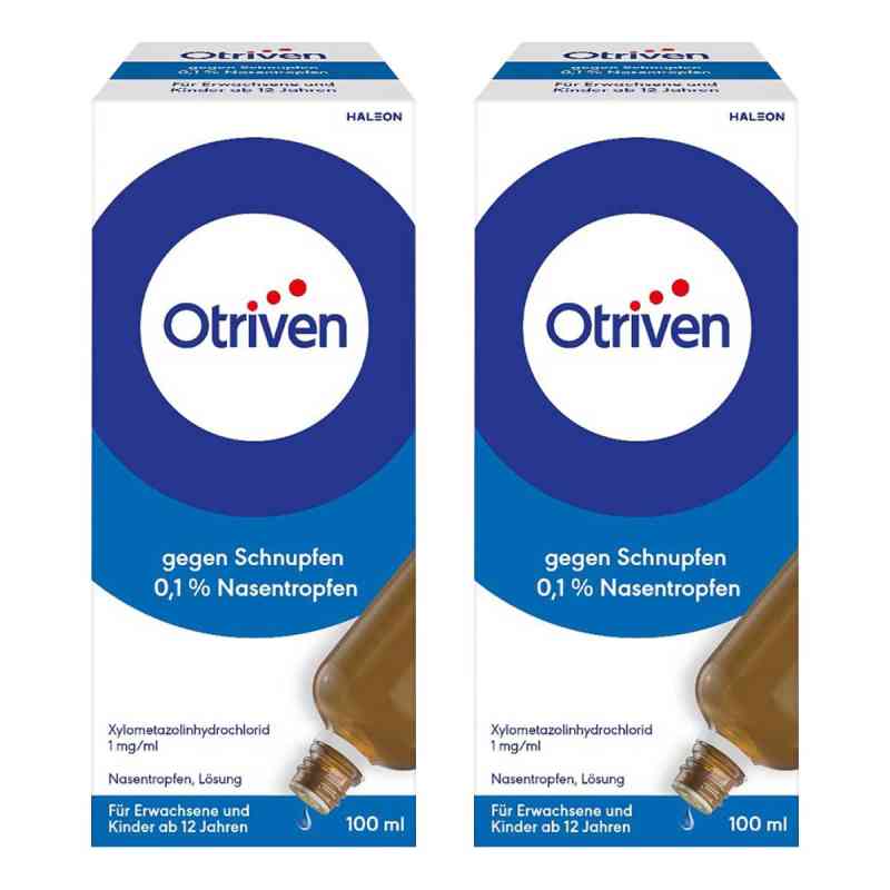 Otriven gegen Schnupfen 0,1 % Nasentropfen Nachfüllflasche 2x100 ml von Haleon Germany GmbH PZN 08104676