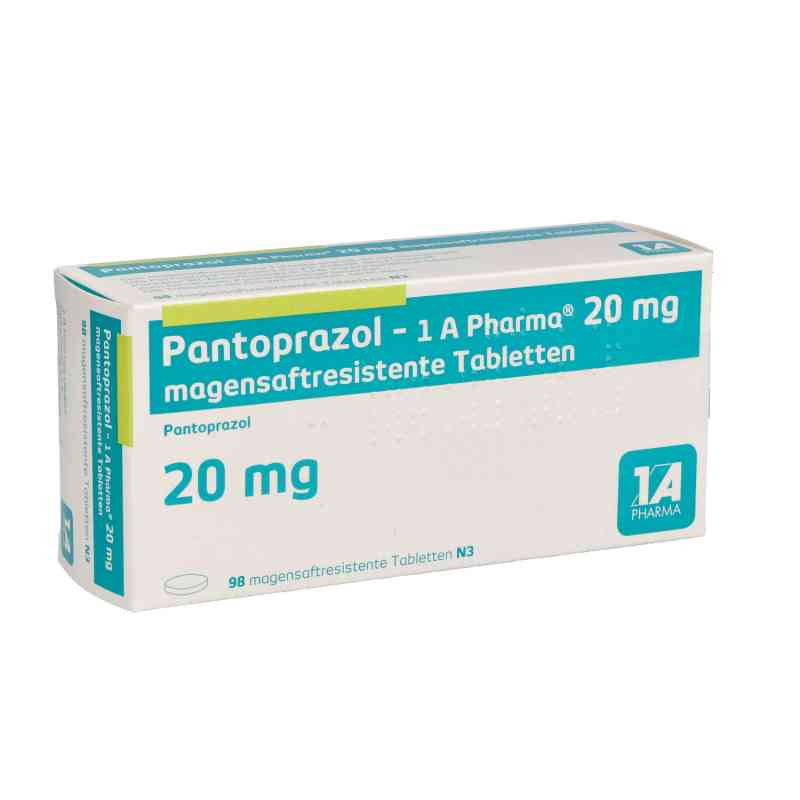 Pantoprazol-1A Pharma 20mg 98 stk von 1 A Pharma GmbH PZN 05395954