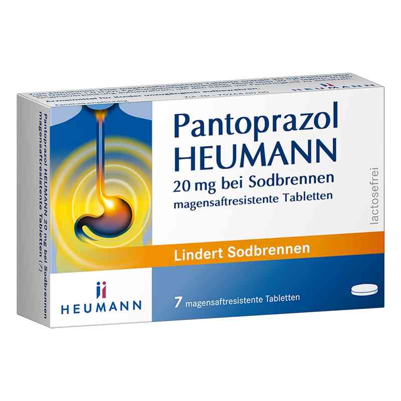 Pantoprazol Heumann 20 mg bei Sodbrennen 7 stk von HEUMANN PHARMA GmbH & Co. Generica KG PZN 06429135