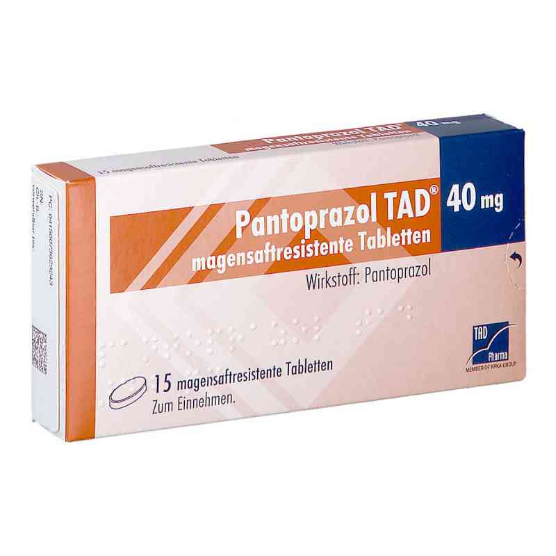 Pantoprazol TAD 40mg 15 stk von TAD Pharma GmbH PZN 07362924