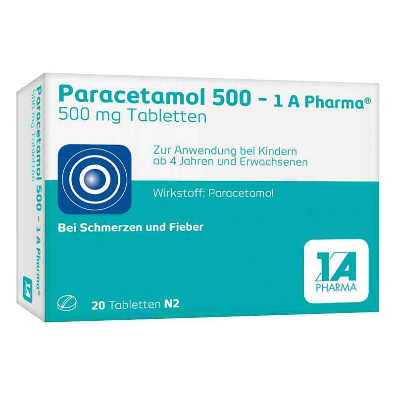 Paracetamol 500-1A Pharma 20 stk von 1 A Pharma GmbH PZN 02481587