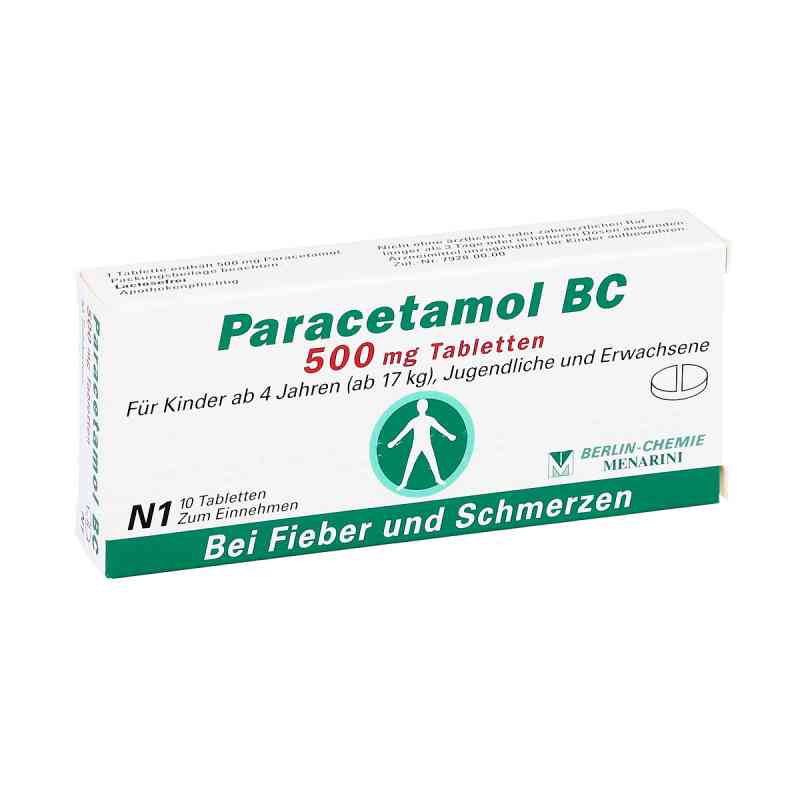 Paracetamol BC 500mg 10 stk von BERLIN-CHEMIE AG PZN 04088345