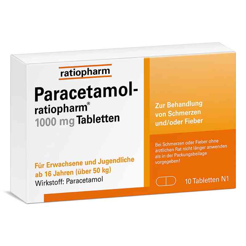 Paracetamol ratiopharm® 1000 mg 10 stk von ratiopharm GmbH PZN 09263936