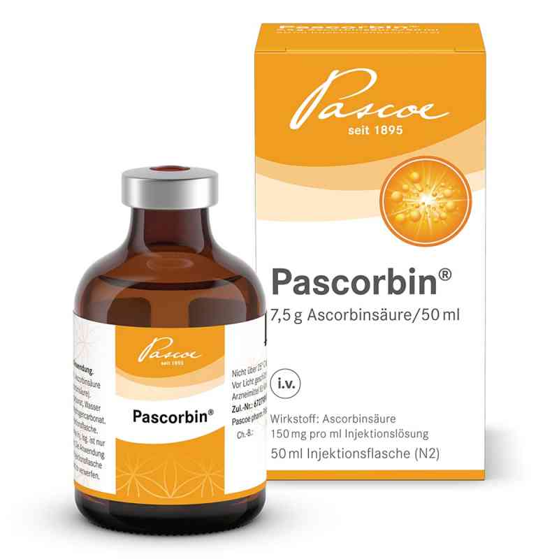Pascorbin 7,5 g Vitamin-C-Hochdosis-Infusion 50 ml von Pascoe pharmazeutische Präparate GmbH PZN 00581310