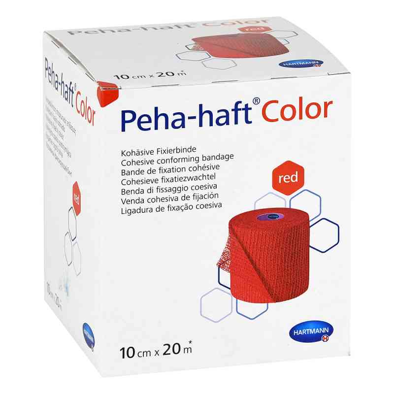 Peha Haft Color Fixierbinde latexf.10 cmx20 m rot 1 stk von PAUL HARTMANN AG PZN 08886517