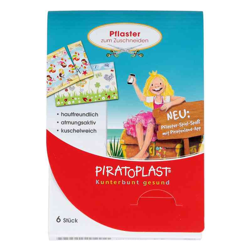 Piratoplast Mädchen Pflasterzuschnitt 6x10 cm 6 stk von Dr. Ausbüttel GmbH & Co. KG PZN 11519484