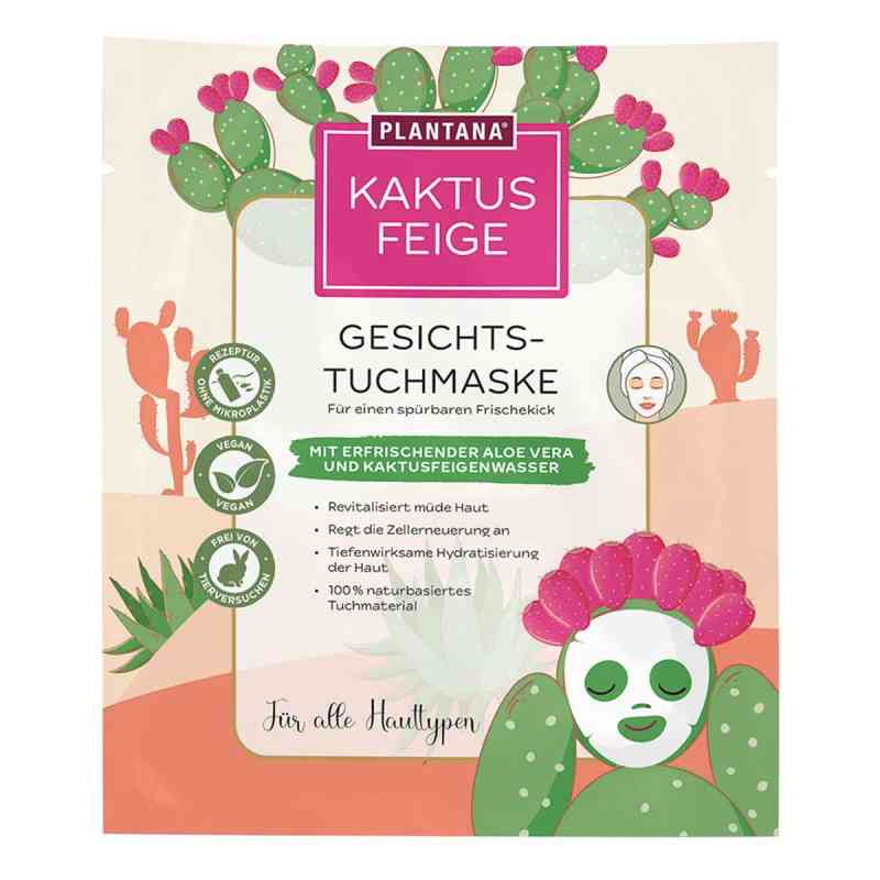 PLANTANA Gesichts-Tuchmaske Kaktusfeige mit Aloe Vera 1 stk