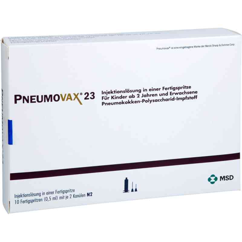 Pneumovax 23 iniecto l.i.e.fertigspr.+2 Beigef.kanülen 10X0.5 ml von EMRA-MED Arzneimittel GmbH PZN 17879893