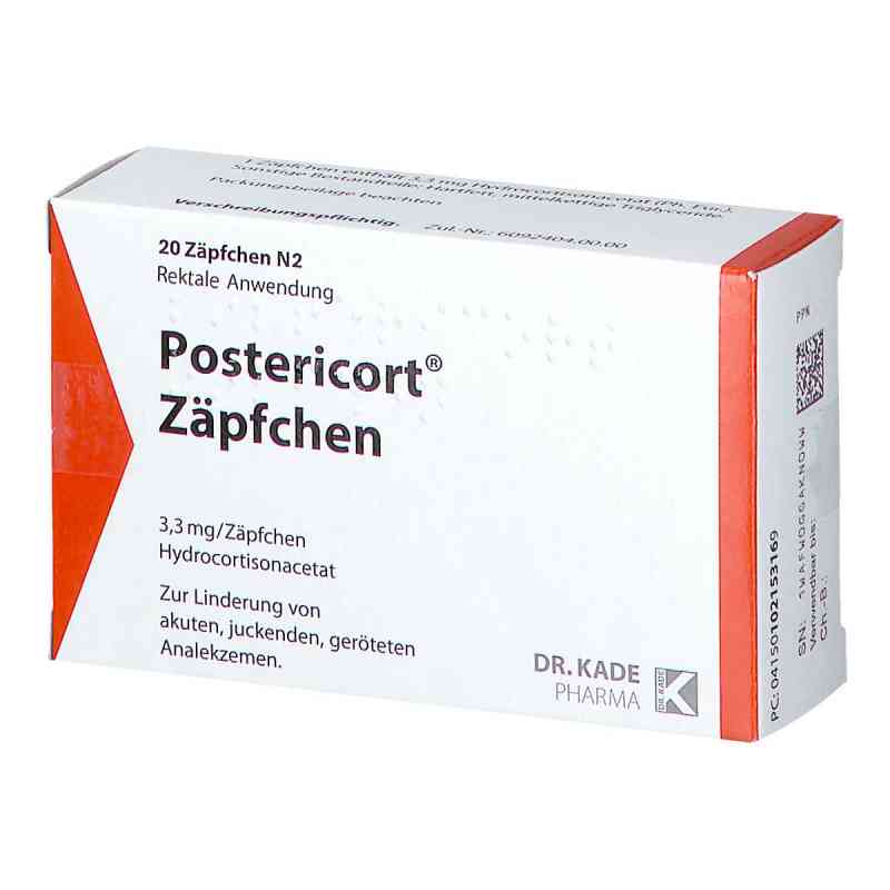 Postericort Zäpfchen 20 stk von DR. KADE Pharmazeutische Fabrik GmbH PZN 10215316