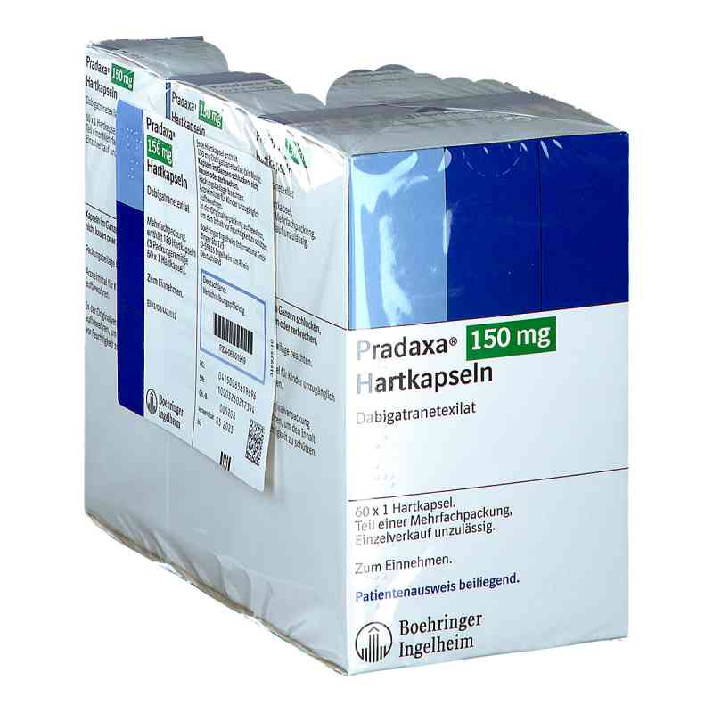 Pradaxa 150 mg Hartkapseln 180 stk von Boehringer Ingelheim Pharma GmbH & Co.KG PZN 06561969
