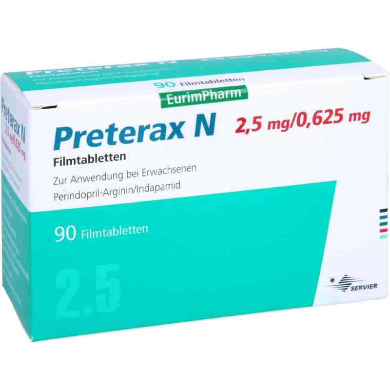 Preterax N 2,5 mg/0,625 mg Filmtabletten 90 stk von EurimPharm Arzneimittel GmbH PZN 03442253
