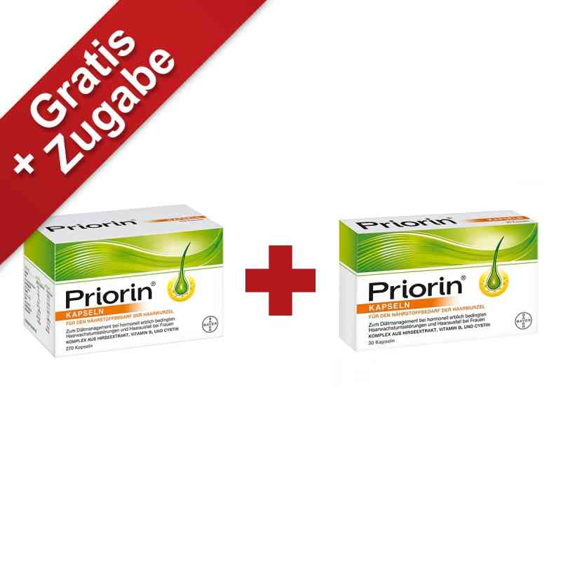 Priorin 270er Kapseln + 30er Kapseln Gratis - bei Haarausfall 1 stk von Bayer Vital GmbH PZN 08102314