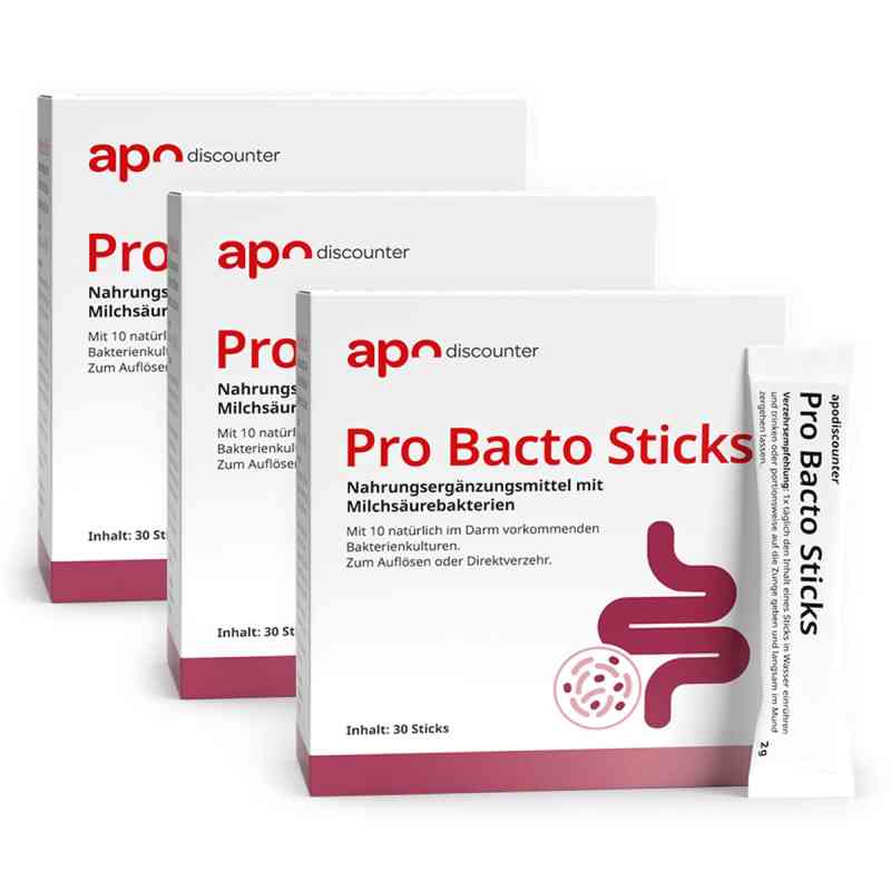Pro Bacto Probiotika Sticks mit Milchsäurebakterien 3x30X2 g von apo.com Group GmbH PZN 08106666