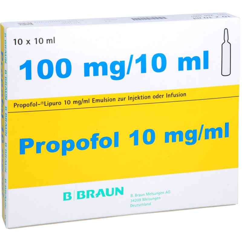 Propofol Lipuro 1% 10mg/ml Emu.z.inj.o.inf.gl.amp. 10X10 ml von B. Braun Melsungen AG PZN 13348874