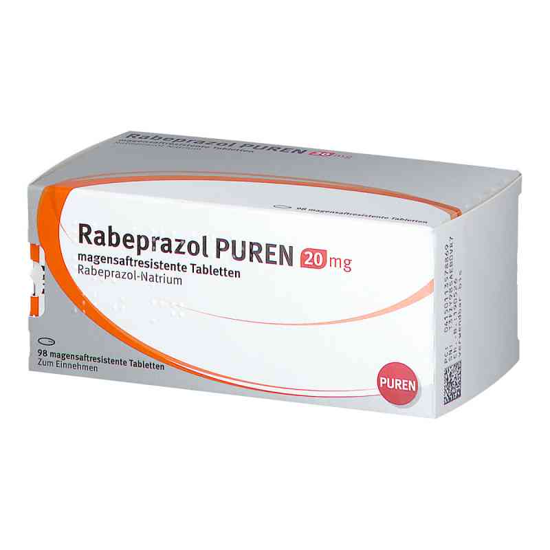 Rabeprazol PUREN 20mg 98 stk von PUREN Pharma GmbH & Co. KG PZN 11357886