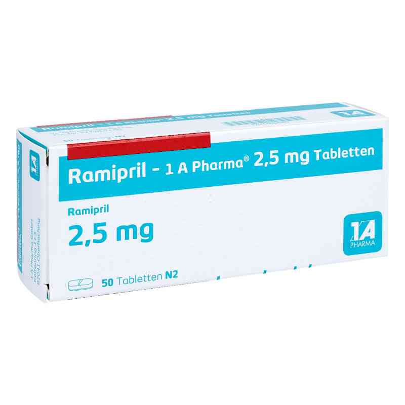 Ramipril-1A Pharma 2,5mg 50 stk von 1 A Pharma GmbH PZN 00766707