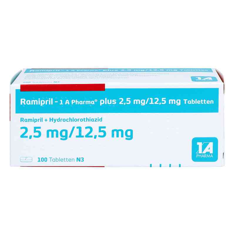 Ramipril 1a Pharma plus 2,5 mg/12,5 mg Tabletten 100 stk von 1 A Pharma GmbH PZN 02889584