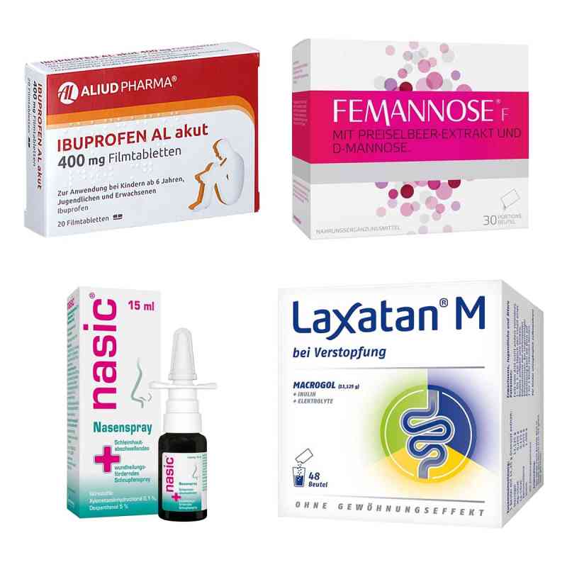 Reiseset Femannose, Laxatan, Nasic und Ibuprofen 1 Pck von  PZN 08101548