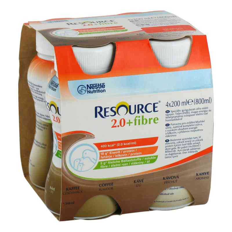 Resource 2.0+fibre Kaffee 4X200 ml von Nestle Health Science (Deutschland) GmbH PZN 01743921