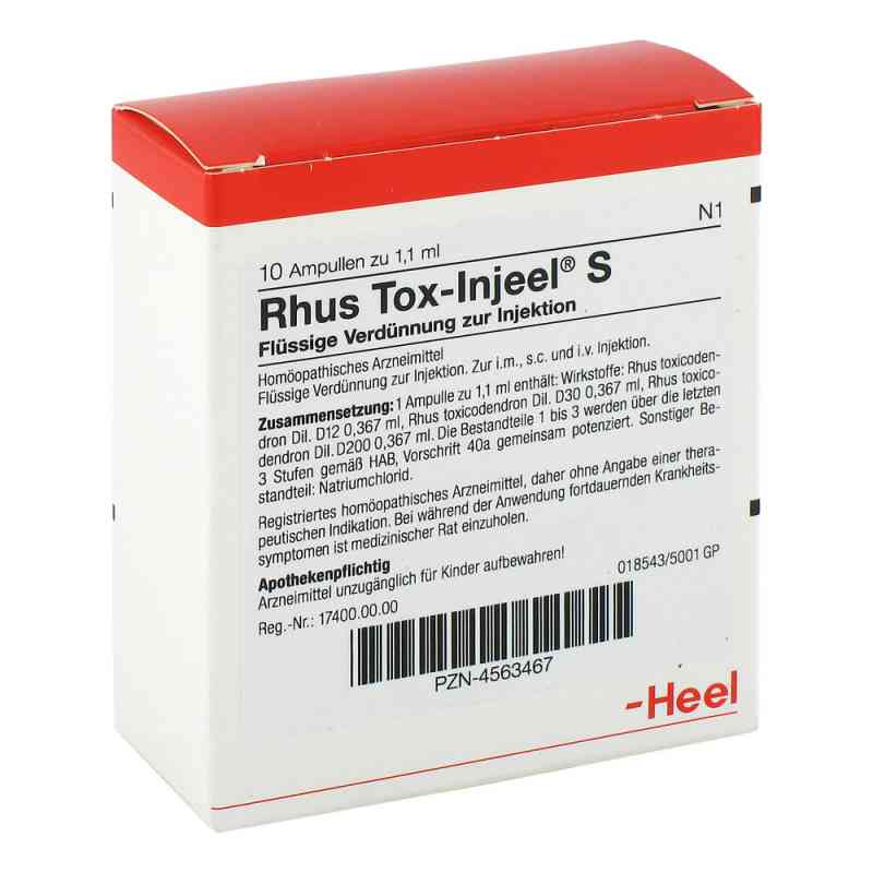 Rhus Tox Injeel S Ampullen 10 stk von Biologische Heilmittel Heel GmbH PZN 04563467