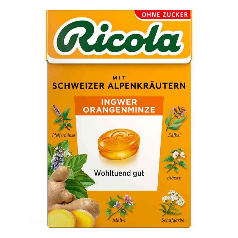 Ricola Ingwer Orangenminze Bonbons ohne Zucker Box  50 g von MARVECS GmbH PZN 17518385