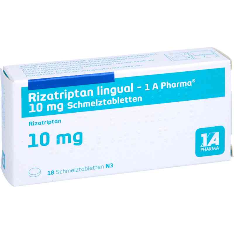 Rizatriptan lingual-1A Pharma 10mg 18 stk von 1 A Pharma GmbH PZN 00015450