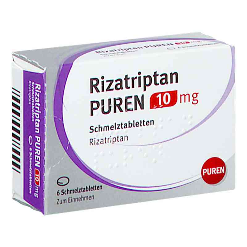 Rizatriptan Puren 10 mg Schmelztabletten 6 stk von PUREN Pharma GmbH & Co. KG PZN 14299215