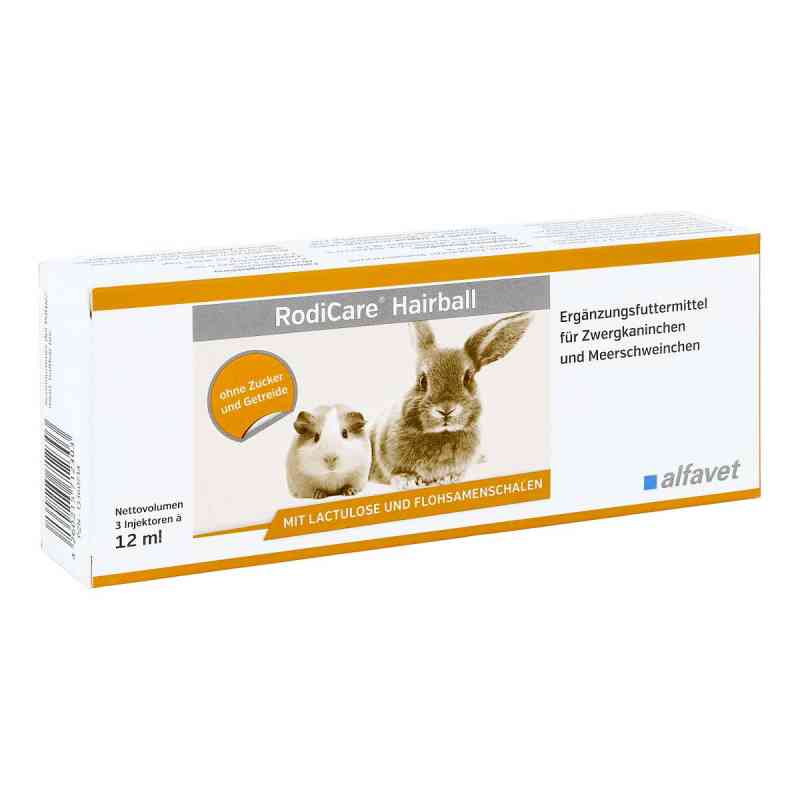 Rodicare Hairball Suspension für meerschw./zwergkaninchen 3X12 ml von alfavet Tierarzneimittel GmbH PZN 13360734