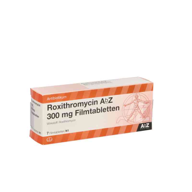 Roxithromycin Abz 300 mg Filmtabletten 7 stk von AbZ Pharma GmbH PZN 00094277