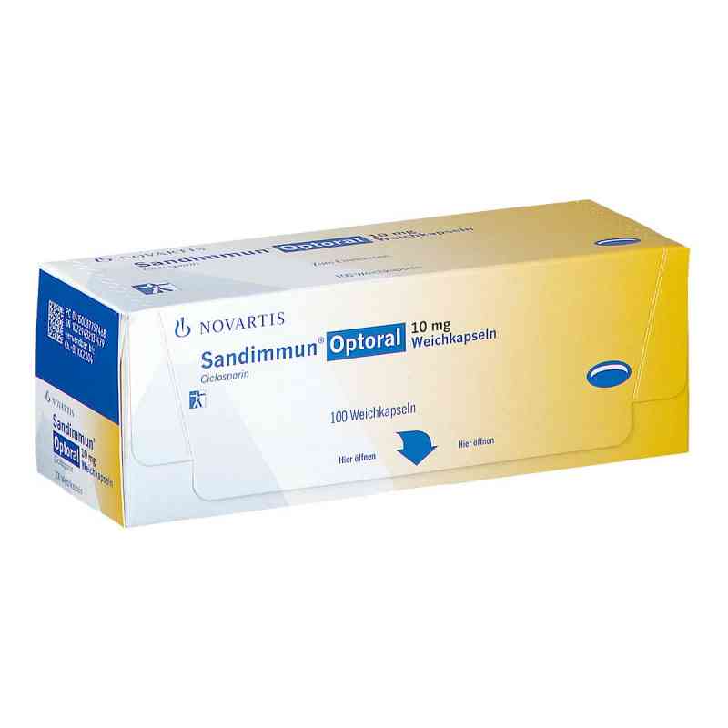 Sandimmun Optoral 10 mg Weichkapseln 100 stk von NOVARTIS Pharma GmbH PZN 08775746